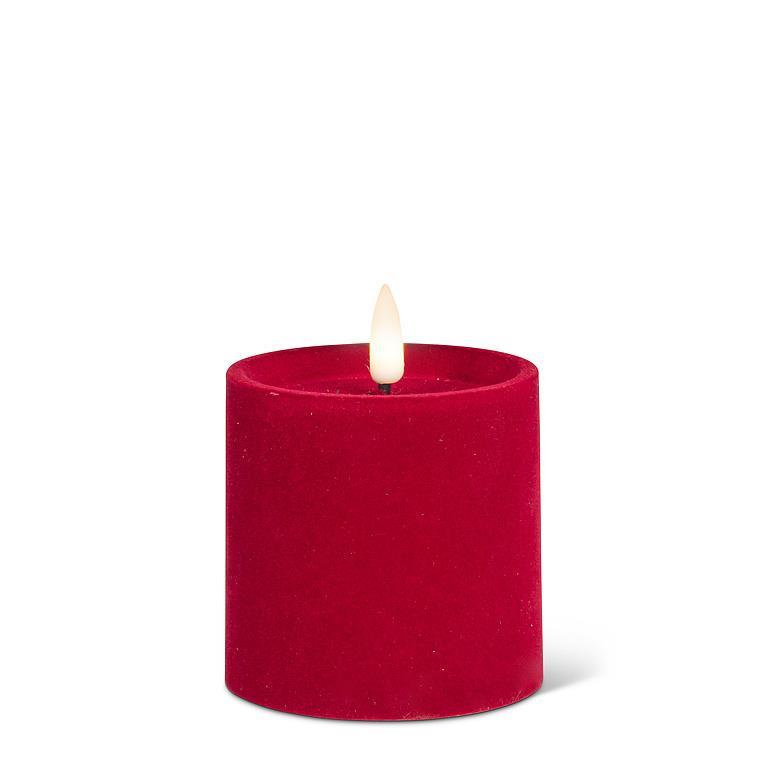 PILIER LED ROUGE VELOURS 3'' X 3''