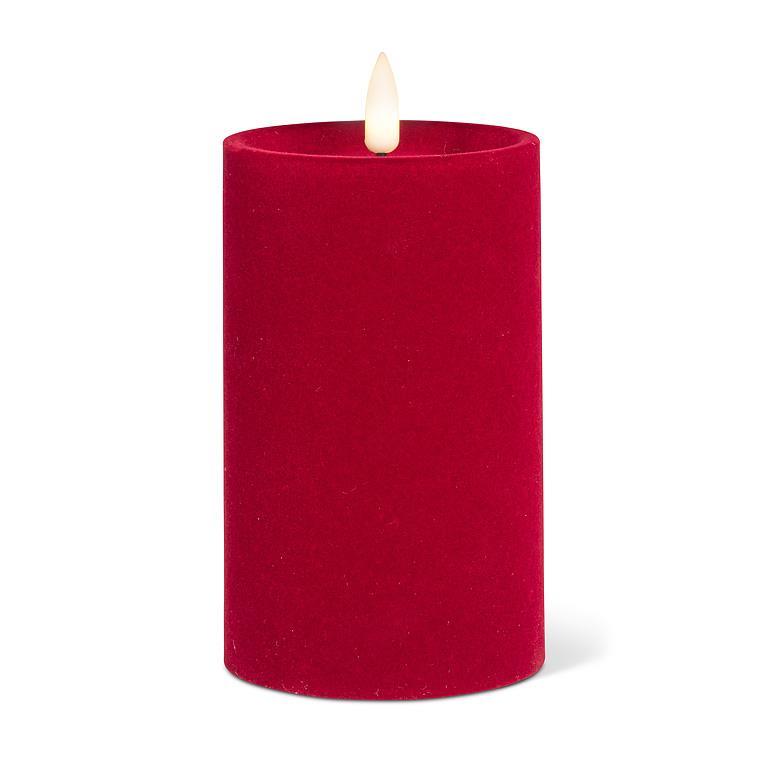 PILIER LED ROUGE VELOURS 3'' X 5''