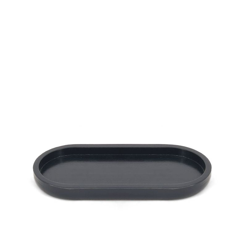 PLATEAU OVAL 23 CM NOIR