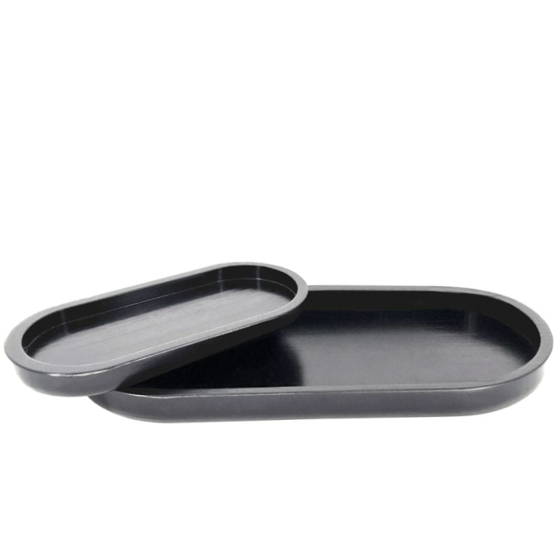 PLATEAU OVAL NOIR 35.5CM