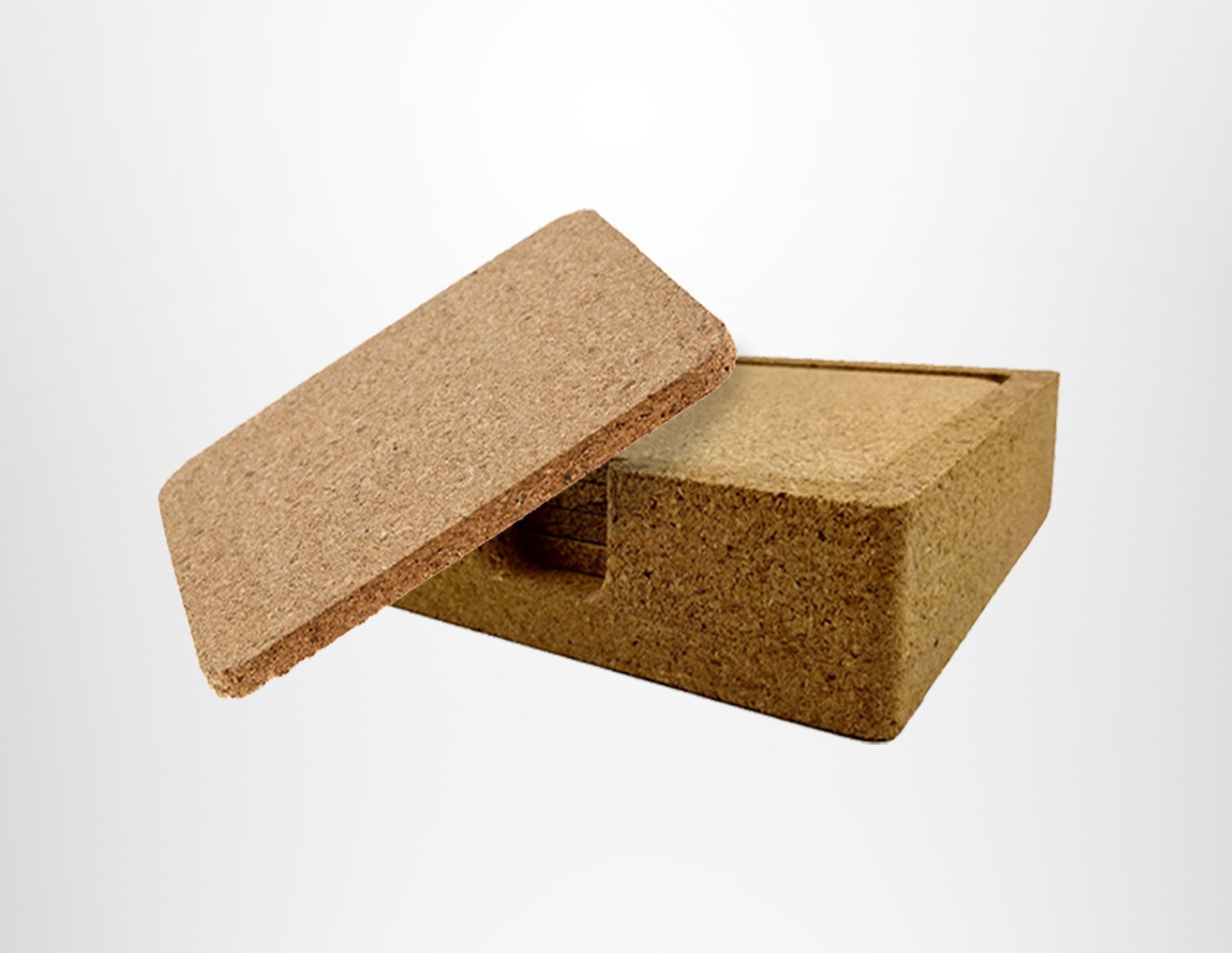 ENS. 4 SOUS-VERRES CARRÉS EN LIÈGE