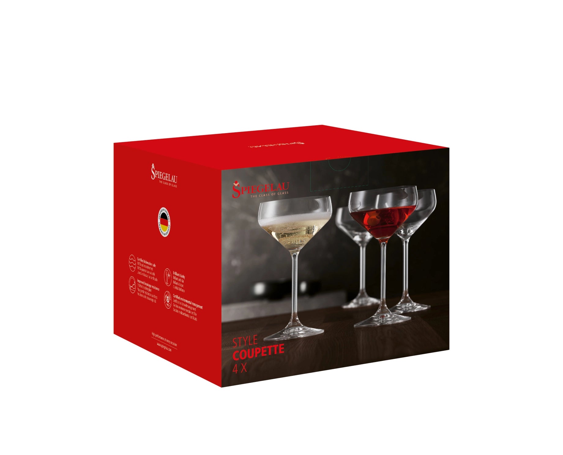 ENS. 4 VERRES À CHAMPAGNE SPIEGELAU