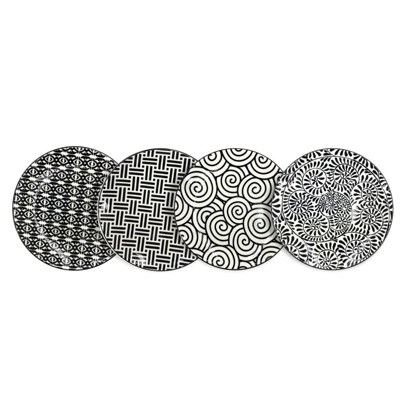 ASSIETTE D'ENTRÉE NOIR ET BLANC