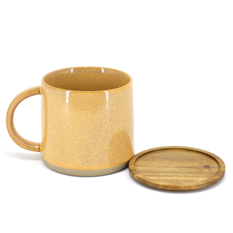 TASSE COUVERCLE JAUNE 400 ML