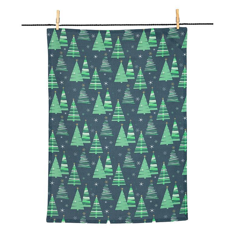 LINGE À VAISSELLE ARBRES RÉTRO