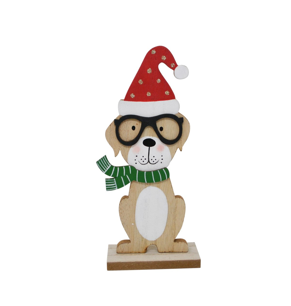 CHIEN EN BOIS DE NOËL