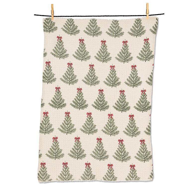 LINGE À VAISSELLE GAUFRÉ ARBRES DE NOEL