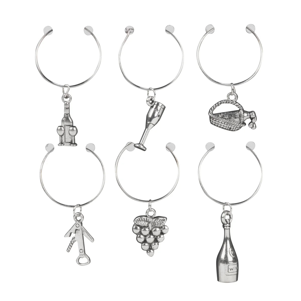 ENS. 6 MARQUES-VERRE ARGENT