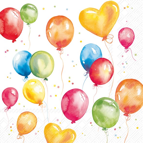 PQT 20 SERVIETTES COCKTAIL BALLONS