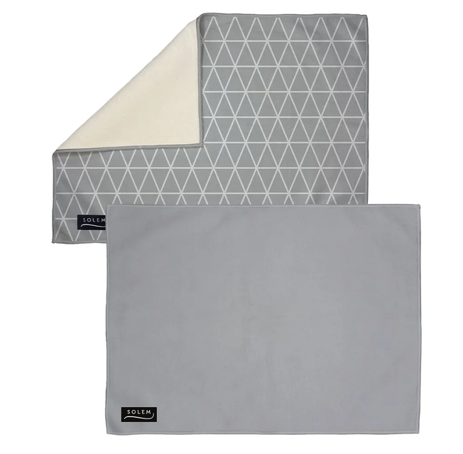 2 TAPIS DE SÉCHAGE POUR VAISSELLE MICROFIBRE LES ÉLÉGANTS - GRIS