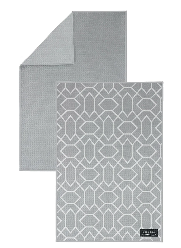 2 ESSUIE-MAINS MICROFIBRE LES INTEMPORELS - GRIS