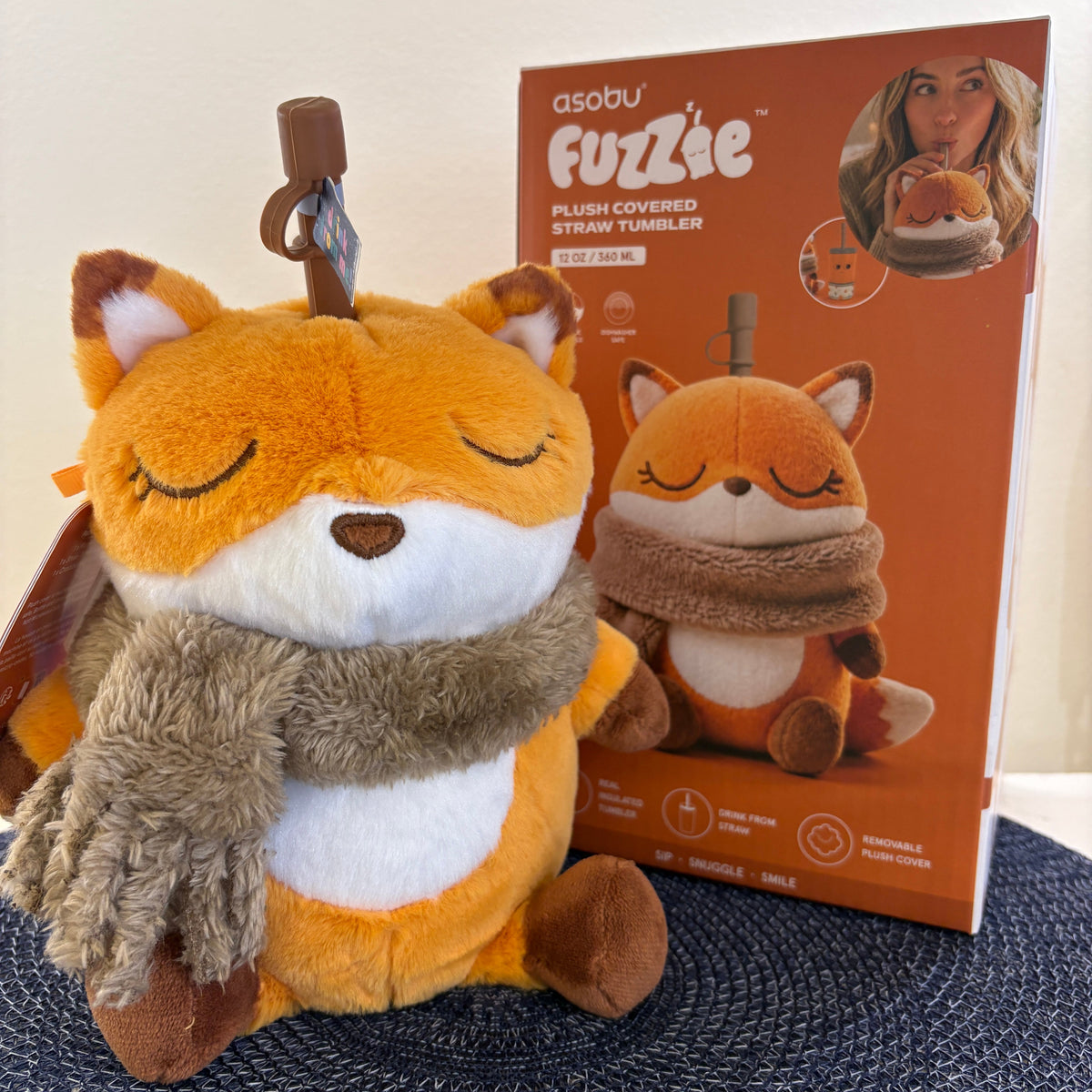 BOUTEILLE ET PELUCHE FUZZIE RENARD