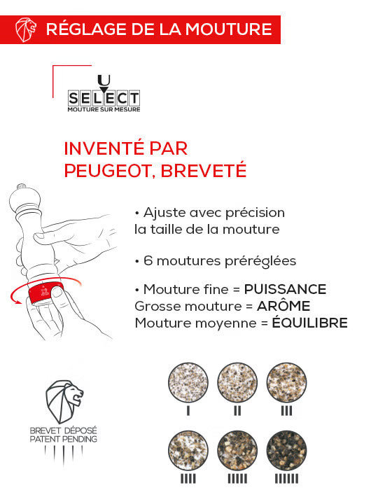MOULIN POIVRE U SELECT 12 CM CHOCOLAT PEUGEOT
