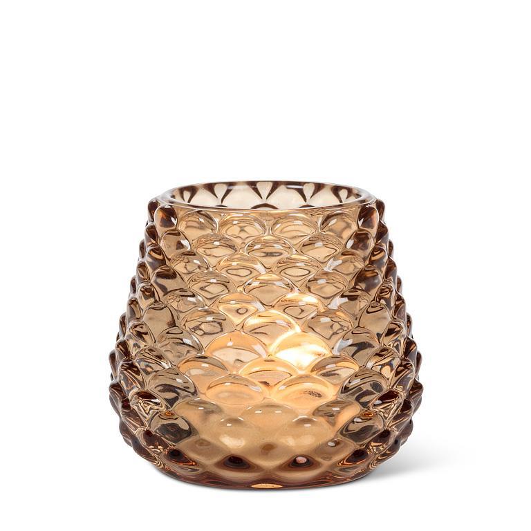 BOUGEOIR 2.5 ″ POMME DE PIN AMBRÉ