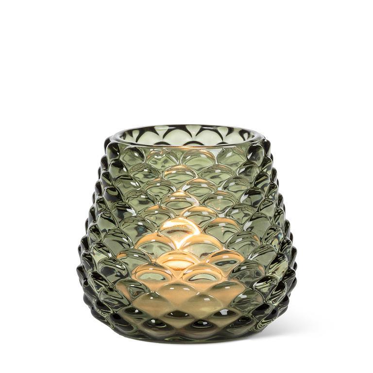 BOUGEOIR 2.5 ″ POMME DE PIN VERT