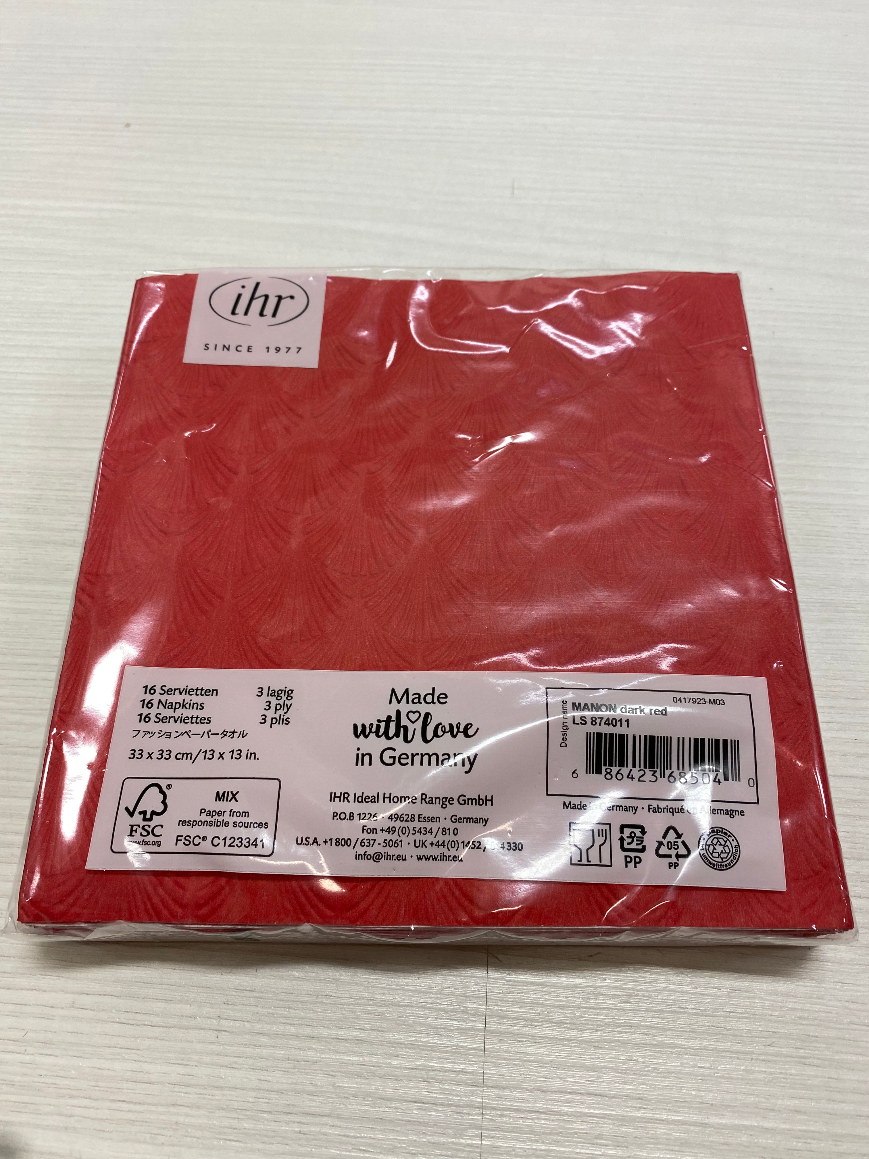 PQT 20 SERVIETTES MANON ROUGE FONCÉ