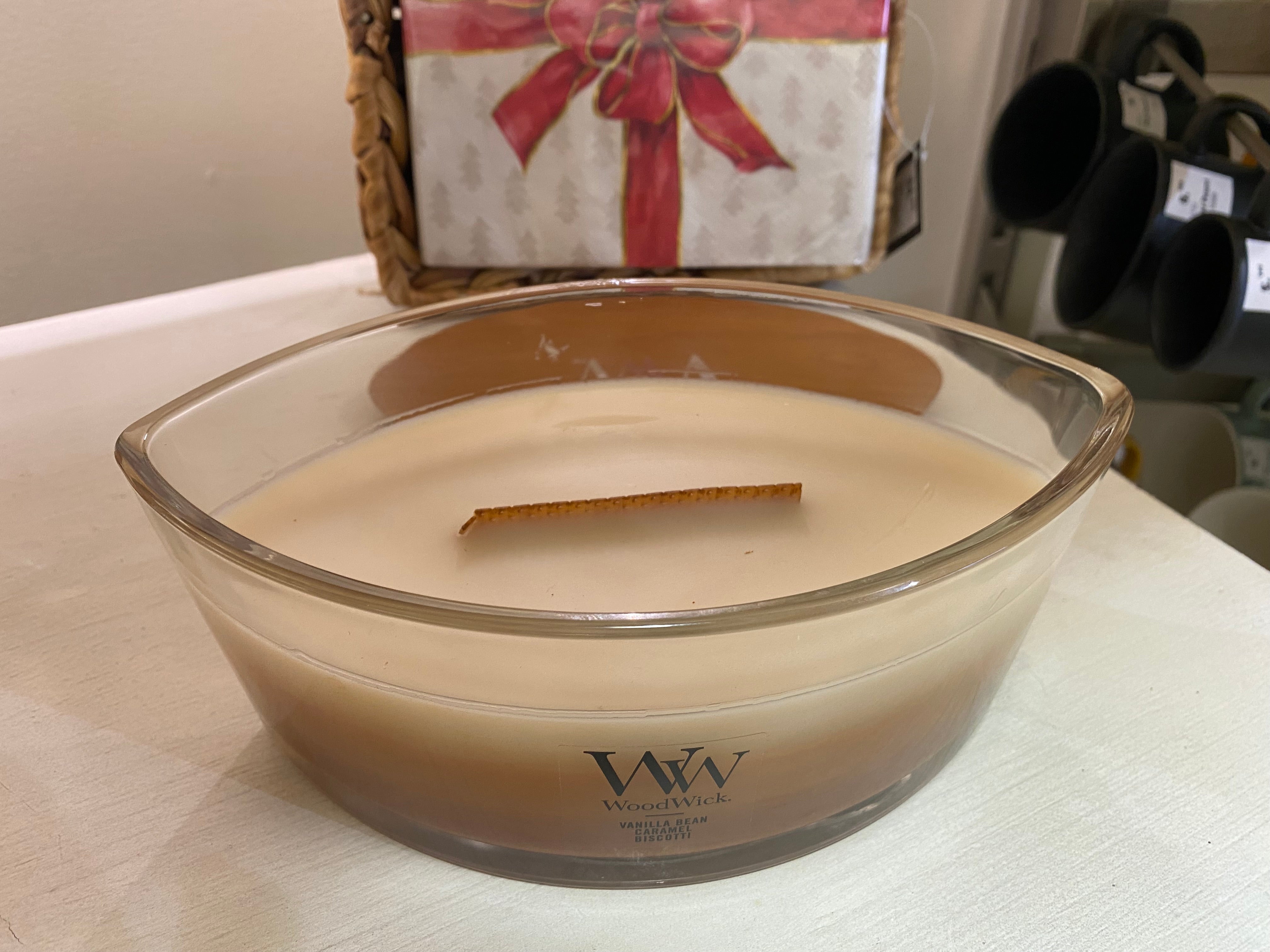 CHANDELLE TRILOGIE OVALE CAFÉ DOUX VANILLE WOODWICK