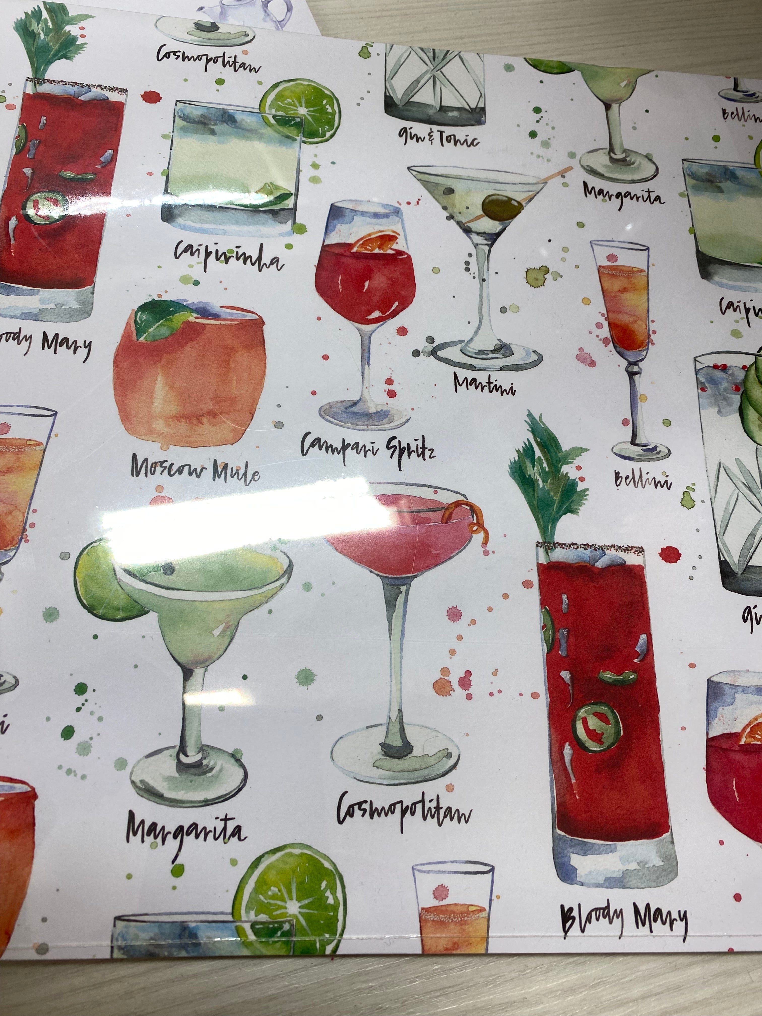50 NAPPERONS DE PAPIER COCKTAILS