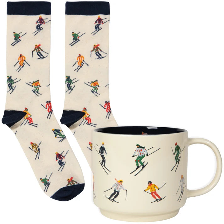 ENS. UNE TASSE ET UNE PAIRE DE BAS - SKI