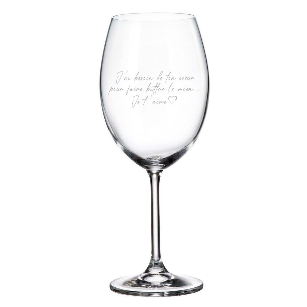 VERRE A VIN SUR PIED - J'AI BESOIN DE TON COEUR