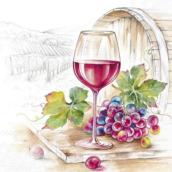 PQT 20 SERVIETTES VIN ROUGE