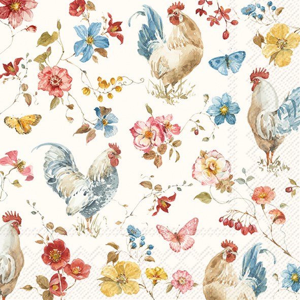 PQT 20 SERVIETTES - COQ DE CAMPAGNE