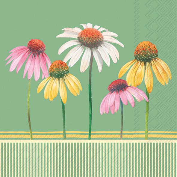 PQT 20 SERVIETTES - FLEURS PASTELLES