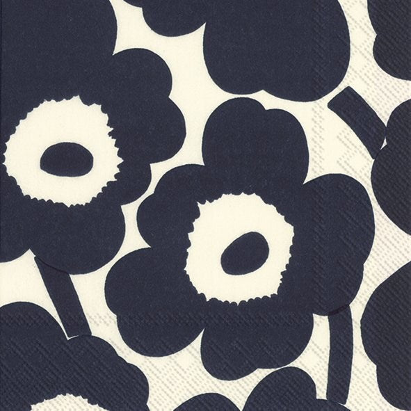 PQT 20 SERVIETTES MARIMEKKO UNIKKO BLEU FONCÉ
