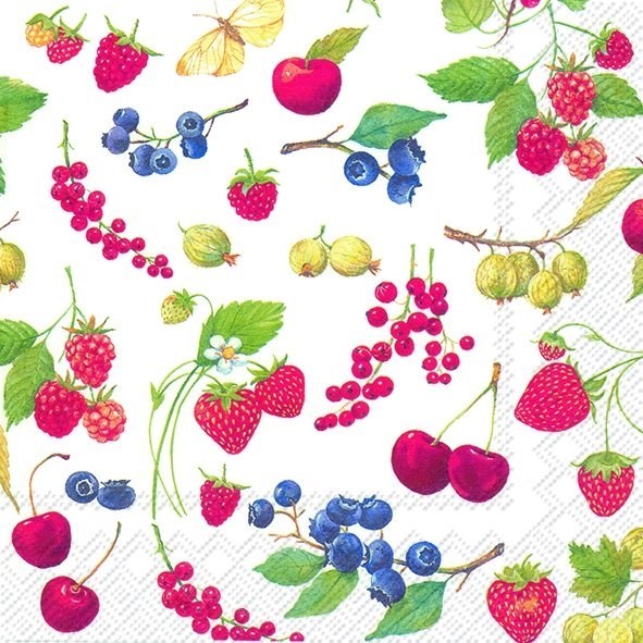 PQT 20 SERVIETTES - FRUITS D'ÉTÉ
