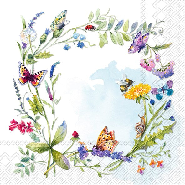 PQT 20 SERVIETTES - COURONNE DE PRINTEMPS