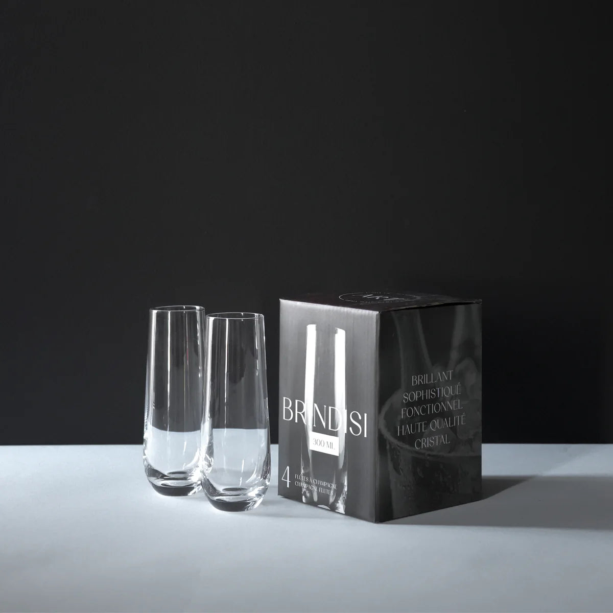 BTE 4 FLÛTES À CHAMPAGNE SANS PIED - BRINDISI 300 ML