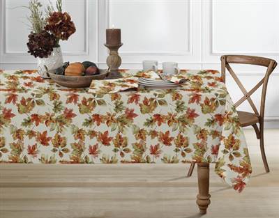 NAPPE 58 X 108 FEUILLES D'ÉRABLE - BEIGE