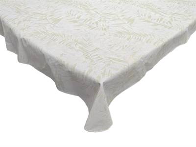 NAPPE 60 X 84 VINYLE  FEUILLES BEIGE