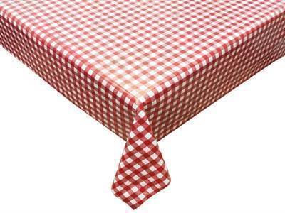 NAPPE 60RD VINYLE GINGHAM ROUGE