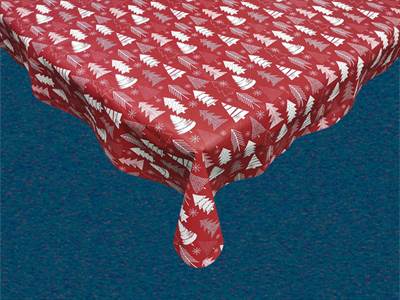 NAPPE VINYLE 60X84 HOLIDAY ROUGE