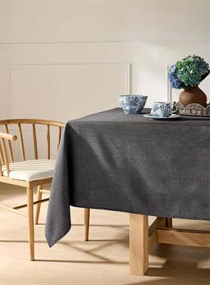 NAPPE 60 X 90 FAUX LIN - CHARBON