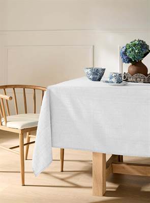 NAPPE 54 X 72 FAUX LIN - BLANCHE