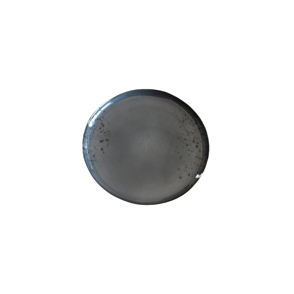ASSIETTE RONDE TERRA GRISE 7.25 PO