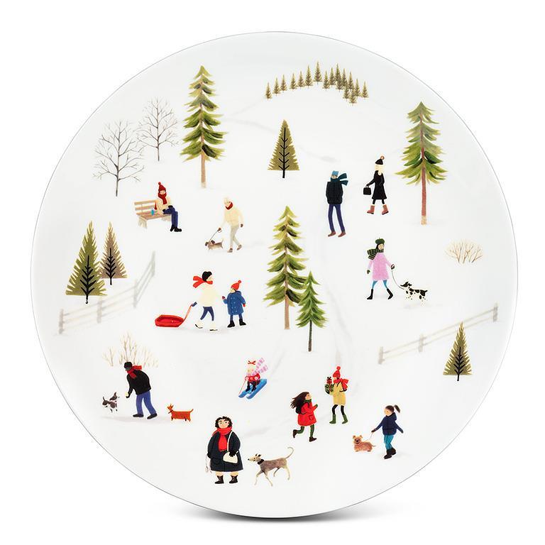 ASSIETTE VILLAGE D'HIVER 8''