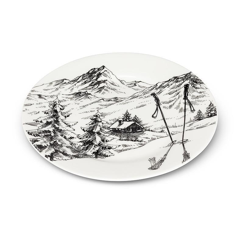 ASSIETTE SCENE SKI 7.5 ''