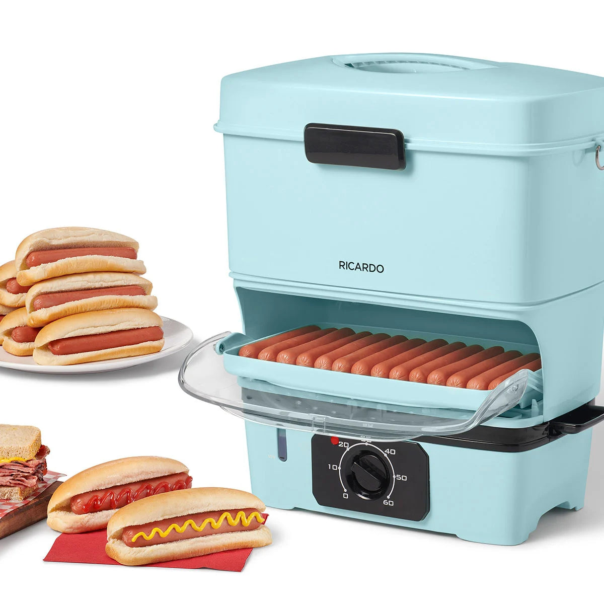 CUISEUR VAPEUR HOT-DOG 800WATTS RICARDO