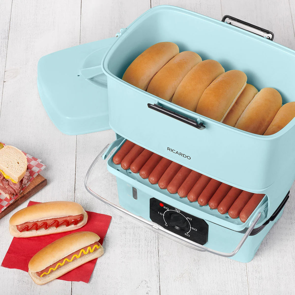 CUISEUR VAPEUR HOT-DOG 800WATTS RICARDO