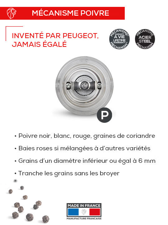 MOULIN POIVRE 18 CM NANCY ACRYLIQUE PEUGEOT