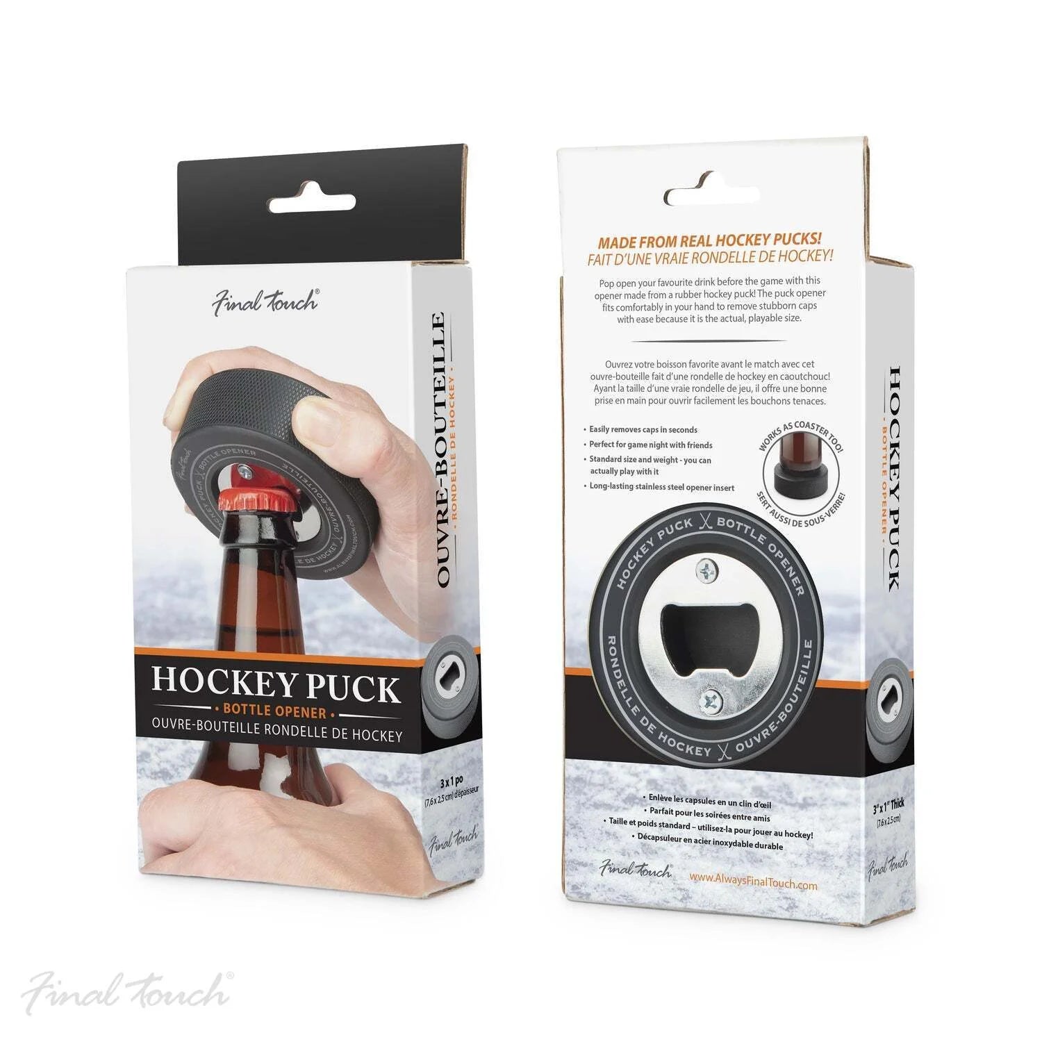 OUVRE BOUTEILLE RONDELLE DE HOCKEY