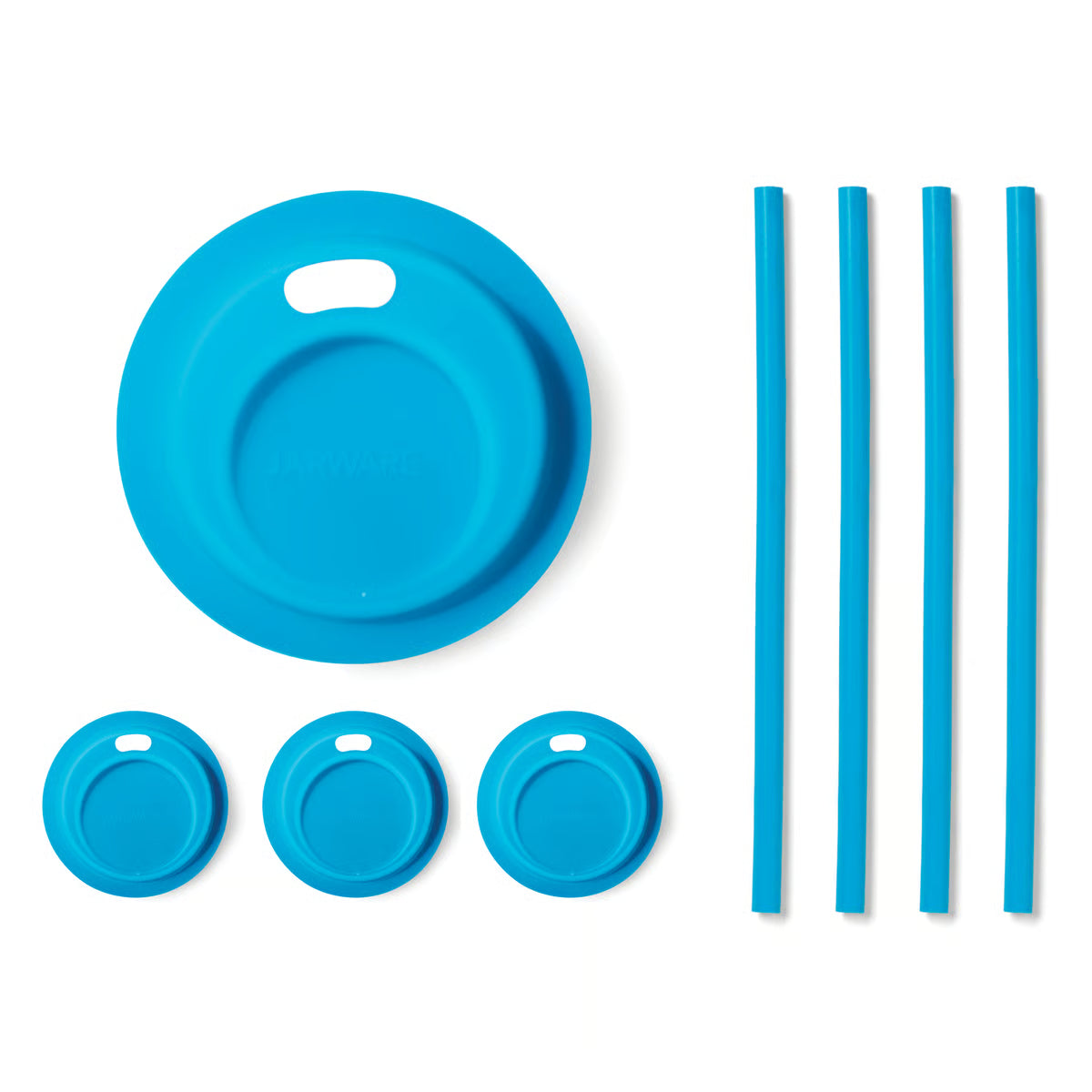 ENSEMBLE 4 COUVERCLES POUR POT MASON BLEU