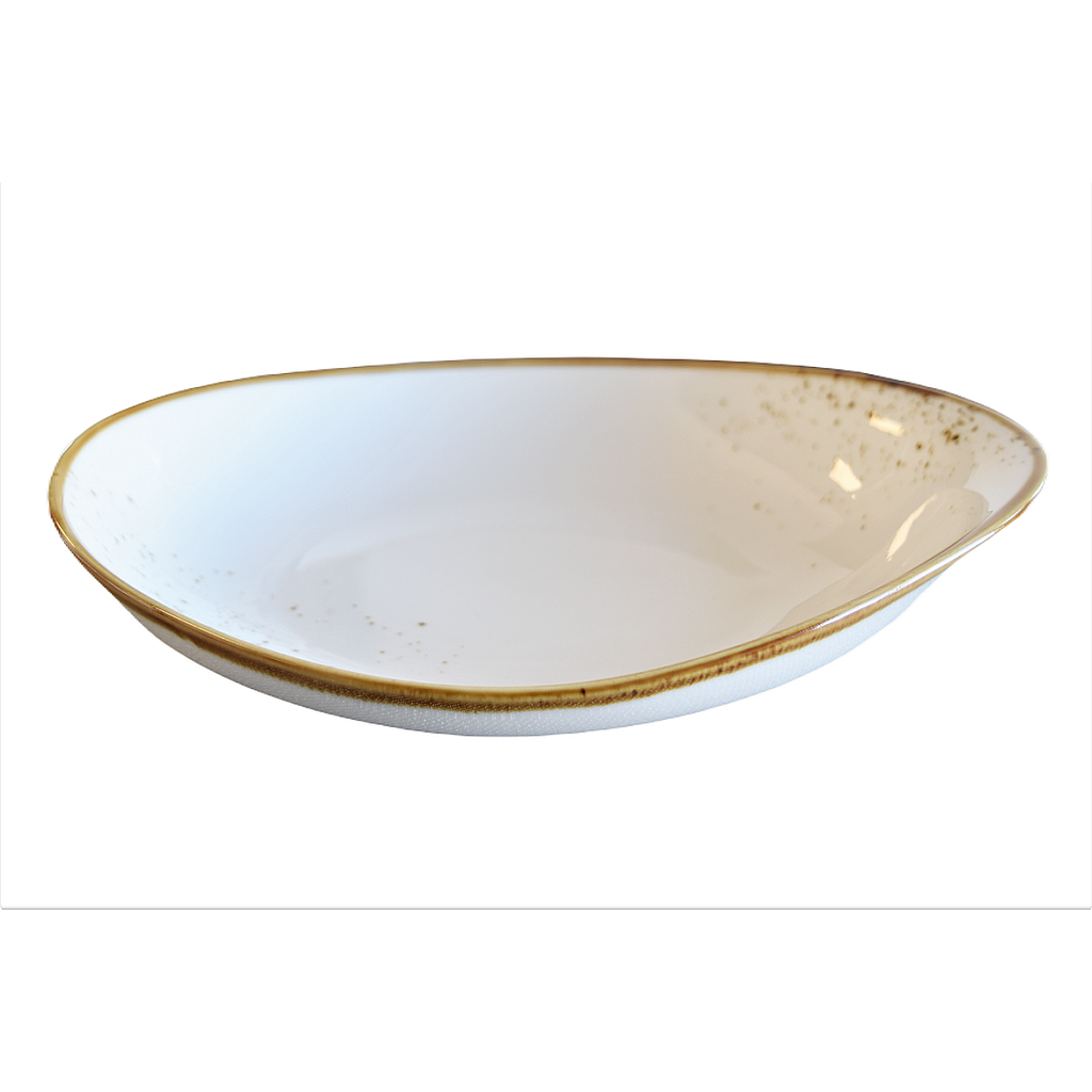 ASSIETTE OVALE TERRA BLANC 11 POUCES
