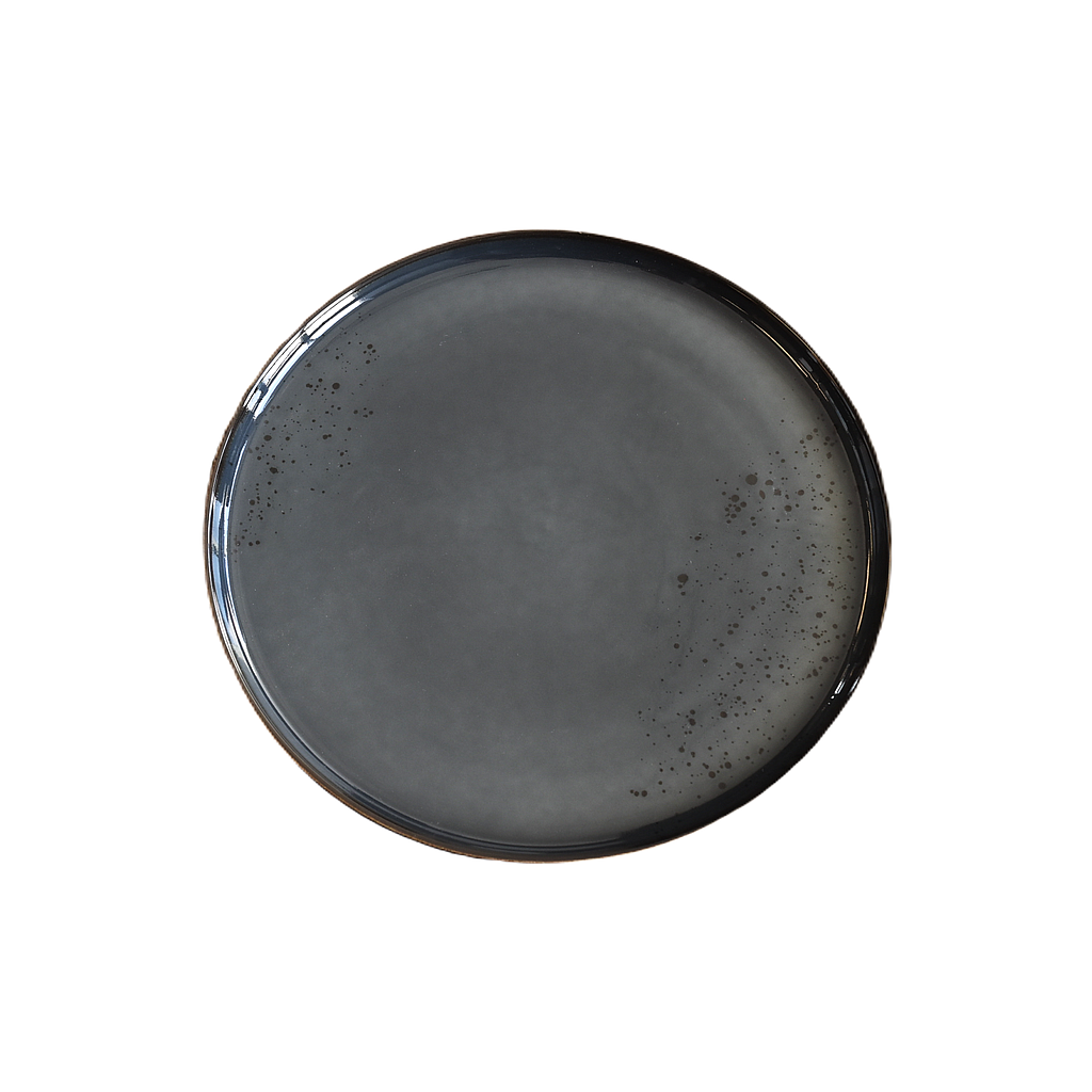 ASSIETTE RONDE TERRA GRISE 11 PO