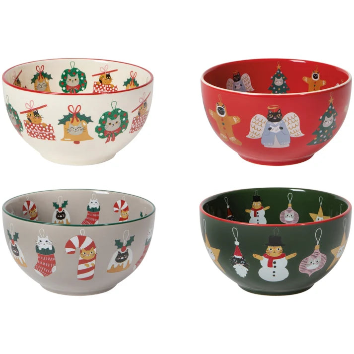 BOL 4.5'' ORNEMENTS - CHAT DE NOEL