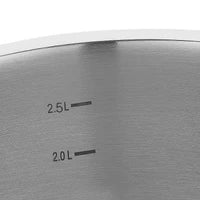 CASSEROLE KORKMAZ 3,8 LITRES ACIER INOXYDABLE AVEC MANCHE ET COUVERCLE