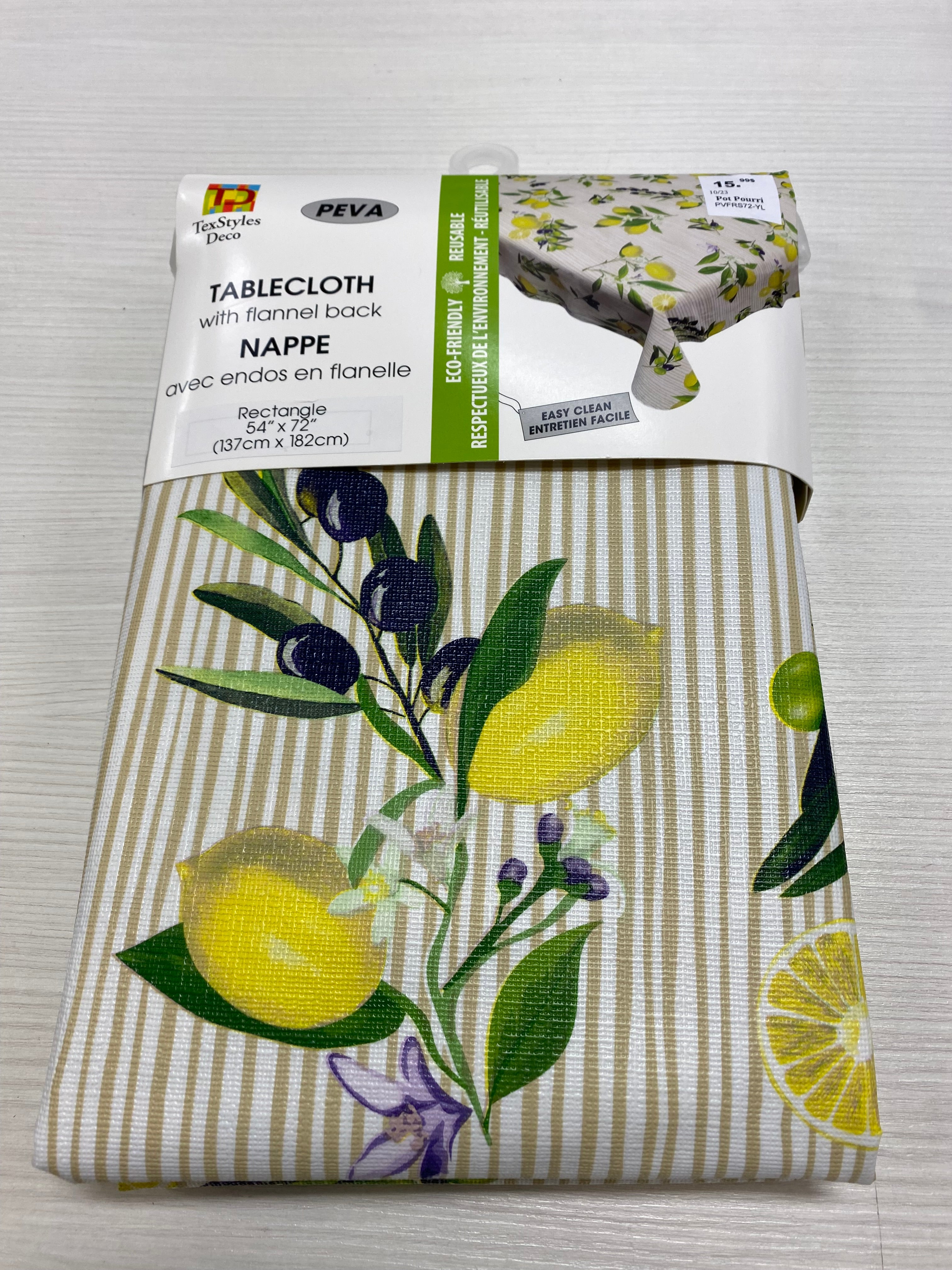 NAPPE VINYLE 54X72 FRESCO JAUNE